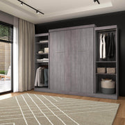 Modubox Murphy Wall Bed Nebula Queen Murphy Wall Bed with 2 Closet Organizers - Available in 3 Colours