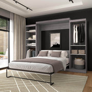 Modubox Murphy Wall Bed Nebula Queen Murphy Wall Bed with 2 Closet Organizers - Available in 3 Colours