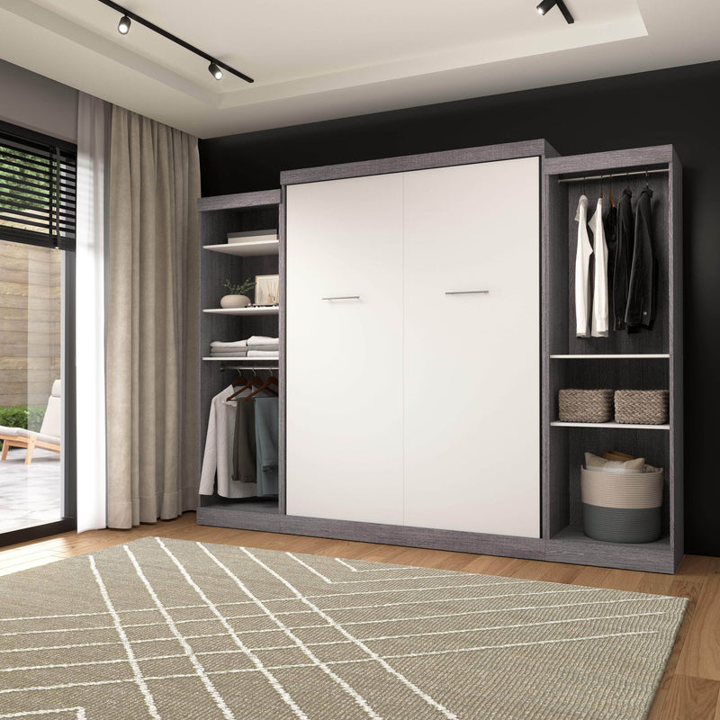 Modubox Murphy Wall Bed Nebula Queen Murphy Wall Bed with 2 Closet Organizers - Available in 3 Colours