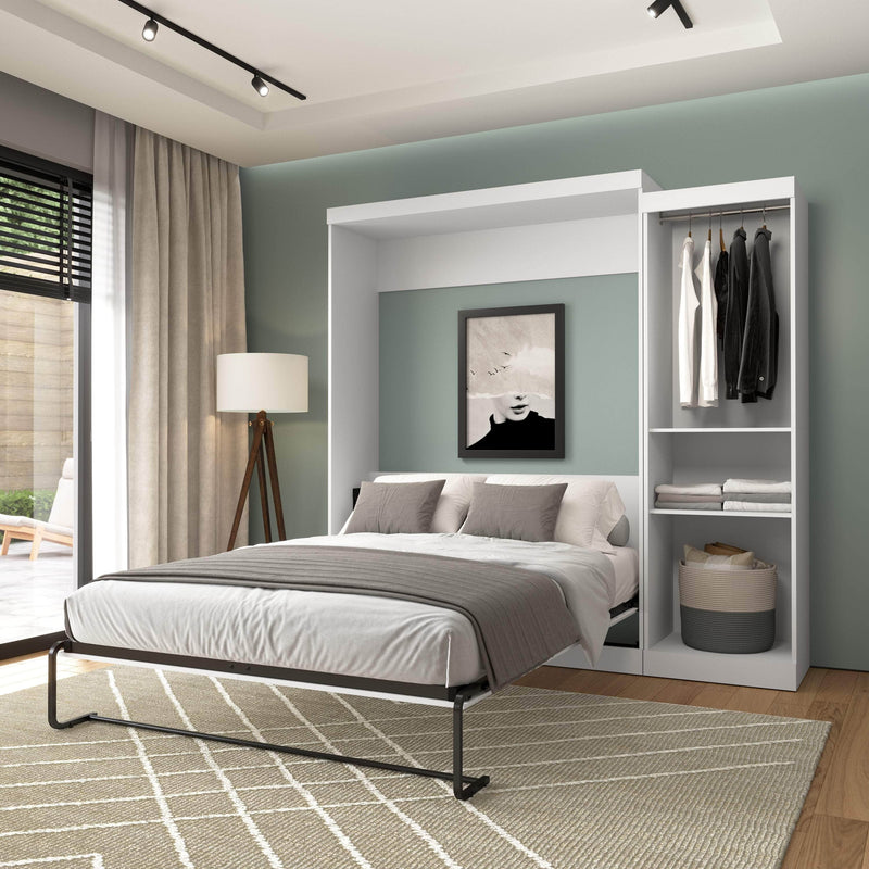Modubox Murphy Wall Bed Nebula Queen Murphy Wall Bed with Closet Organizer - Available in 3 Colours