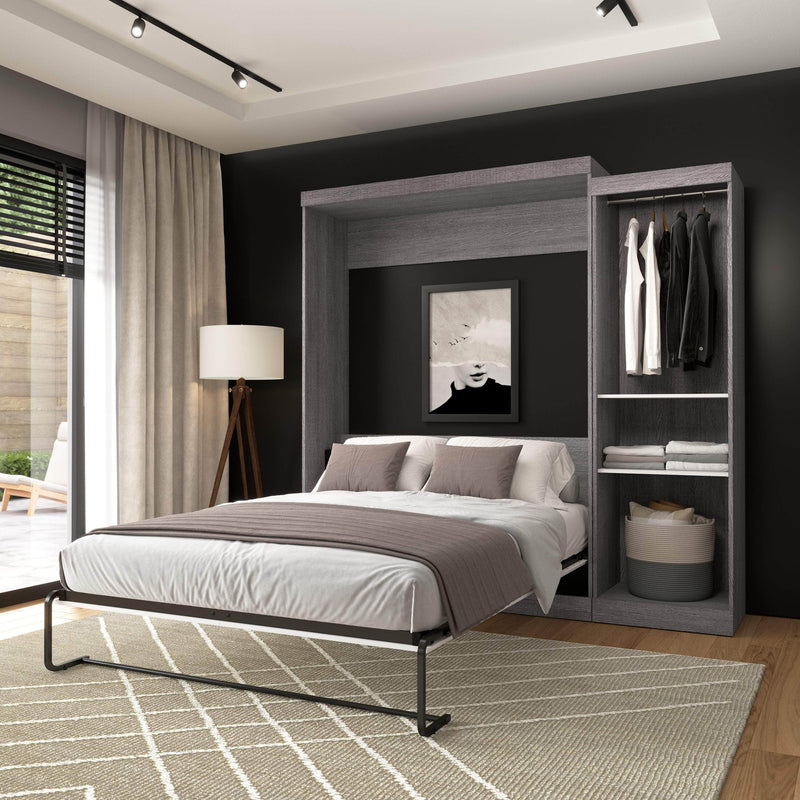 Modubox Murphy Wall Bed Nebula Queen Murphy Wall Bed with Closet Organizer - Available in 3 Colours