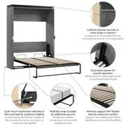 Modubox Murphy Wall Bed Orion Full Murphy Wall Bed (61") - Available in 2 Colours