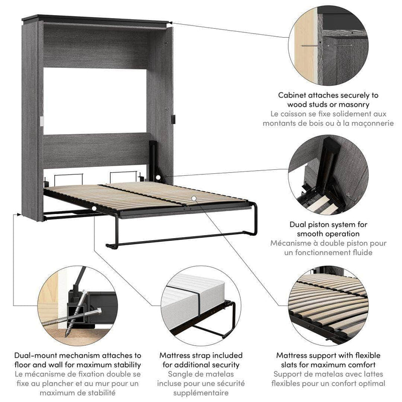 Modubox Murphy Wall Bed Orion Full Murphy Wall Bed (61") - Available in 2 Colours