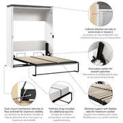 Modubox Murphy Wall Bed Orion Full Murphy Wall Bed (61") - Available in 2 Colours