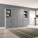 Modubox Murphy Wall Bed Platinum Grey Pur 115" Queen Size Murphy Wall Bed with 2 Storage Units - Available in 7 Colours