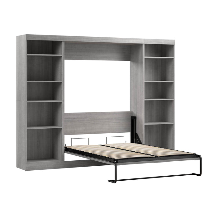 Modubox Murphy Wall Bed Platinum Grey Pur Full Murphy Bed with 2 Storage Units (109W) - Available in 7 Colours