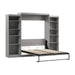 Modubox Murphy Wall Bed Platinum Grey Pur Queen Murphy Wall Bed and 2 Storage Units (115W) - Available in 7 Colours