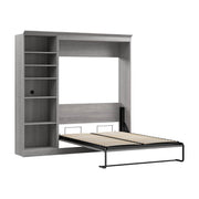 Modubox Murphy Wall Bed Platinum Grey Versatile Full Murphy Wall Bed and 1 Storage Unit - Available in 3 Colours