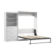 Modubox Murphy Wall Bed Pur 101" Queen Size Murphy Wall Bed with Storage Unit - Available in 3 Colours
