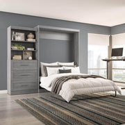Modubox Murphy Wall Bed Pur 101" Queen Size Murphy Wall Bed with Storage Unit - Available in 7 Colours
