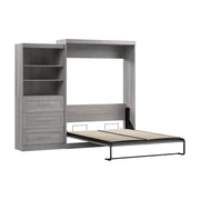 Modubox Murphy Wall Bed Pur 101" Queen Size Murphy Wall Bed with Storage Unit - Available in 7 Colours