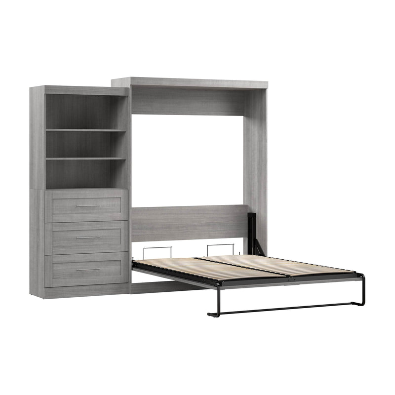Modubox Murphy Wall Bed Pur 101" Queen Size Murphy Wall Bed with Storage Unit - Available in 7 Colours