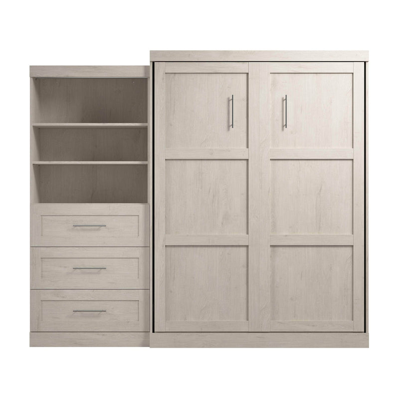 Modubox Murphy Wall Bed Pur 101" Queen Size Murphy Wall Bed with Storage Unit - Available in 7 Colours