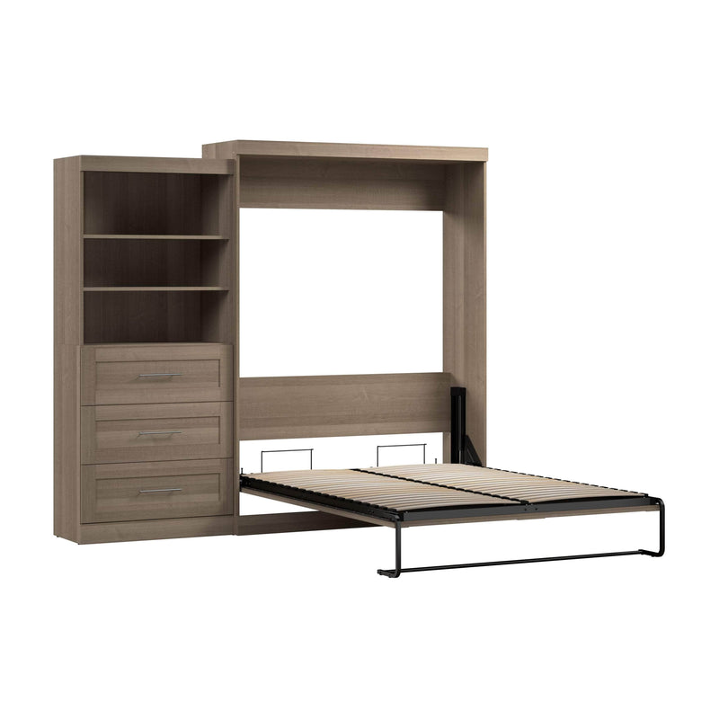 Modubox Murphy Wall Bed Pur 101" Queen Size Murphy Wall Bed with Storage Unit - Available in 7 Colours