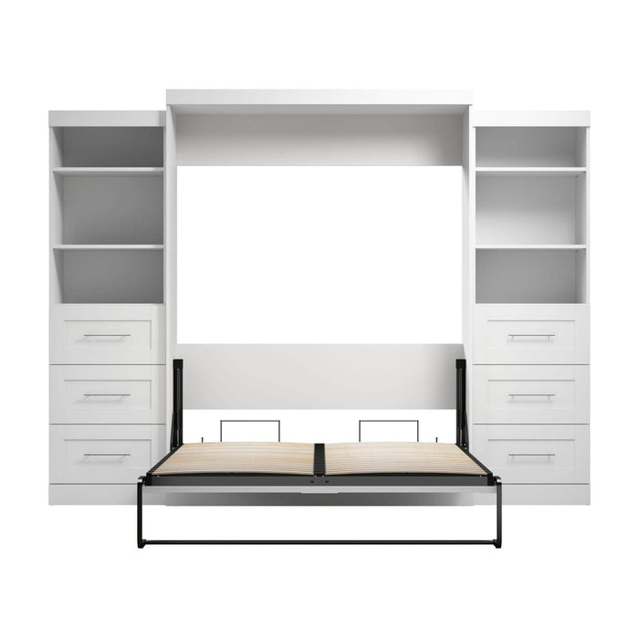 Modubox Murphy Wall Bed Pur 115" Queen Size Murphy Wall Bed with 2 Storage Units - Available in 3 Colours