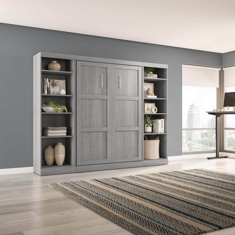 Modubox Murphy Wall Bed Pur Full Murphy Bed with 2 Storage Units (109W) - Available in 7 Colours