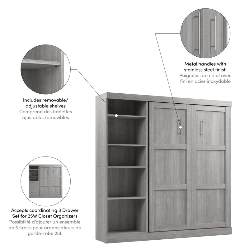 Modubox Murphy Wall Bed Pur Full Murphy Full Bed with Storage Unit (84W) - Available in 7 Colours