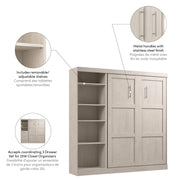 Modubox Murphy Wall Bed Pur Full Murphy Full Bed with Storage Unit (84W) - Available in 7 Colours