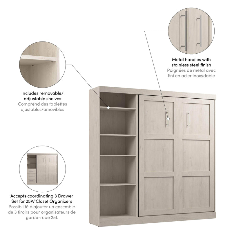 Modubox Murphy Wall Bed Pur Full Murphy Full Bed with Storage Unit (84W) - Available in 7 Colours