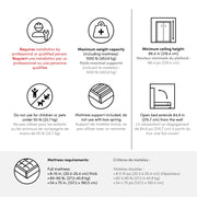 Modubox Murphy Wall Bed Pur Full Murphy Full Bed with Storage Unit (84W) - Available in 7 Colours