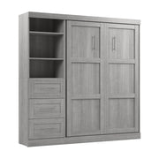 Modubox Murphy Wall Bed Pur Full Murphy Wall Bed and 1 Storage Unit with Drawers (84”) - Available in 7 Colours