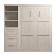 Modubox Murphy Wall Bed Pur Full Murphy Wall Bed and 1 Storage Unit with Drawers (84”) - Available in 7 Colours