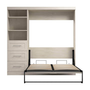 Modubox Murphy Wall Bed Pur Full Murphy Wall Bed and 1 Storage Unit with Drawers (84”) - Available in 7 Colours