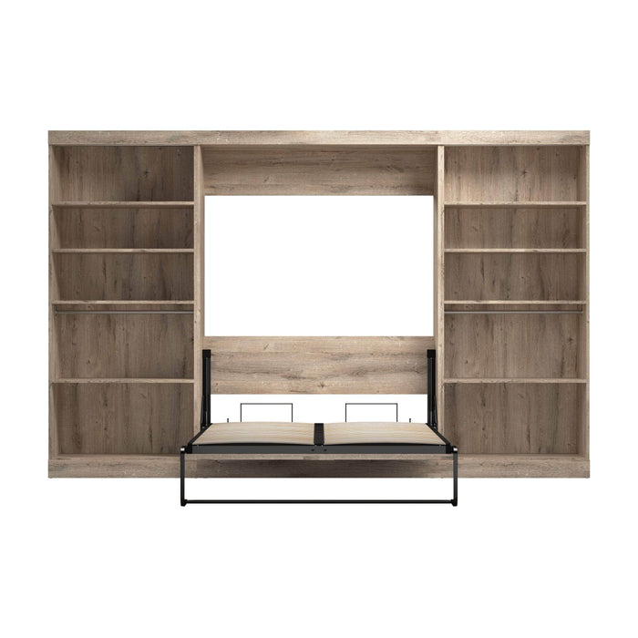 Modubox Murphy Wall Bed Pur Full Murphy Wall Bed and 2 Storage Units (131”) - Available in 3 Colours