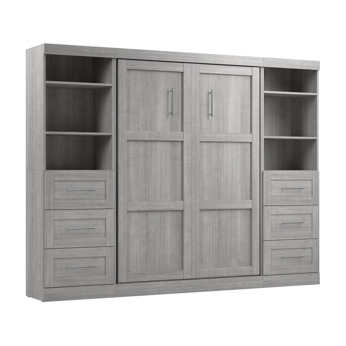 Modubox Murphy Wall Bed Pur Full Murphy Wall Bed and 2 Storage Units with Drawers (109W) - Available in 7 Colours