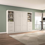 Modubox Murphy Wall Bed Pur Full Murphy Wall Bed and 2 Storage Units with Drawers (109W) - Available in 7 Colours