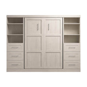 Modubox Murphy Wall Bed Pur Full Murphy Wall Bed and 2 Storage Units with Drawers (109W) - Available in 7 Colours