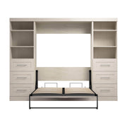 Modubox Murphy Wall Bed Pur Full Murphy Wall Bed and 2 Storage Units with Drawers (109W) - Available in 7 Colours