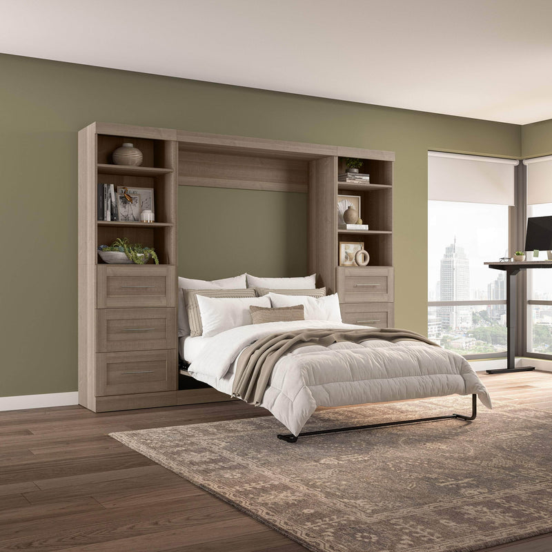 Modubox Murphy Wall Bed Pur Full Murphy Wall Bed and 2 Storage Units with Drawers (109W) - Available in 7 Colours