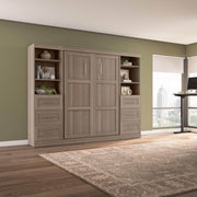 Modubox Murphy Wall Bed Pur Full Murphy Wall Bed and 2 Storage Units with Drawers (109W) - Available in 7 Colours