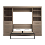 Modubox Murphy Wall Bed Pur Full Murphy Wall Bed and 2 Storage Units with Drawers (109W) - Available in 7 Colours