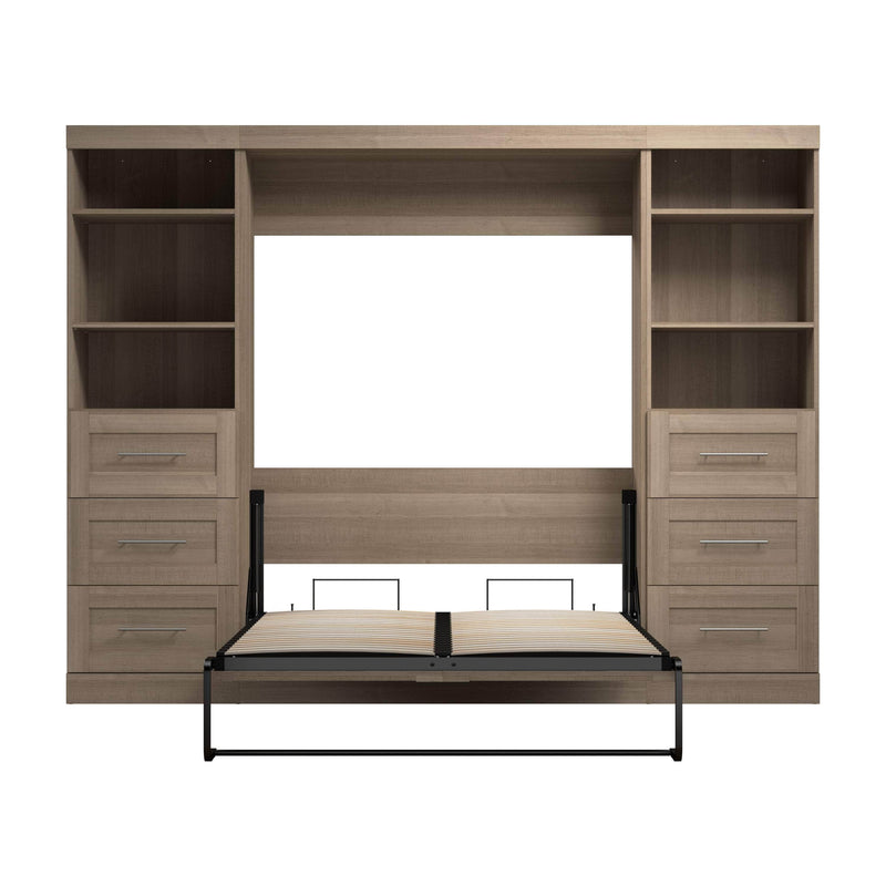 Modubox Murphy Wall Bed Pur Full Murphy Wall Bed and 2 Storage Units with Drawers (109W) - Available in 7 Colours