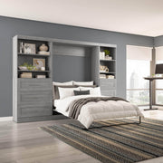 Modubox Murphy Wall Bed Pur Full Murphy Wall Bed and 2 Storage Units with Drawers (120”) - Available in 5 Colours