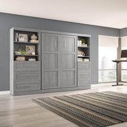 Modubox Murphy Wall Bed Pur Full Murphy Wall Bed and 2 Storage Units with Drawers (120”) - Available in 5 Colours