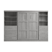 Modubox Murphy Wall Bed Pur Full Murphy Wall Bed and 2 Storage Units with Drawers (120”) - Available in 5 Colours