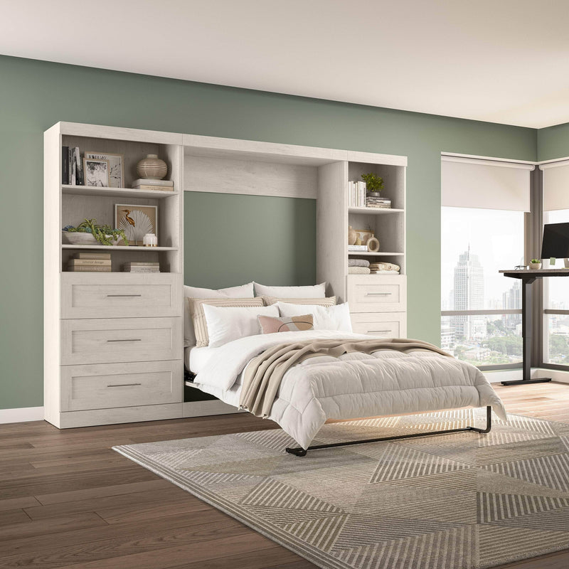 Modubox Murphy Wall Bed Pur Full Murphy Wall Bed and 2 Storage Units with Drawers (120”) - Available in 5 Colours