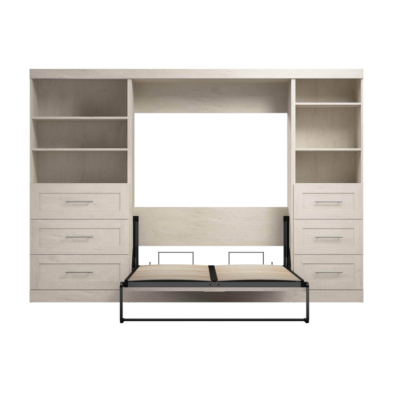 Modubox Murphy Wall Bed Pur Full Murphy Wall Bed and 2 Storage Units with Drawers (120”) - Available in 5 Colours