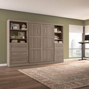 Modubox Murphy Wall Bed Pur Full Murphy Wall Bed and 2 Storage Units with Drawers (120”) - Available in 5 Colours