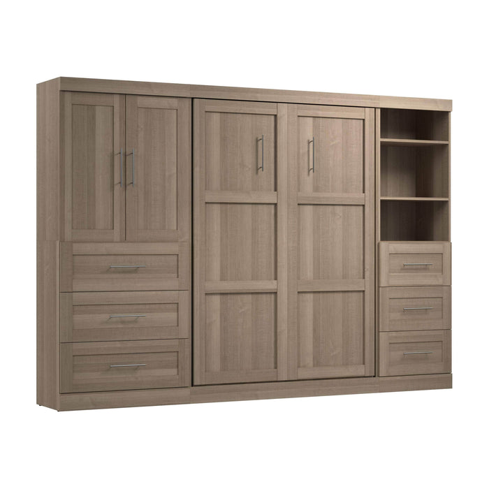 Modubox Murphy Wall Bed Pur Full Murphy Wall Bed and 2 Storage Units with Drawers (120”) - Available in 5 Colours