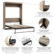 Modubox Murphy Wall Bed Pur Full Size Murphy Wall Bed - Available in 7 Colours