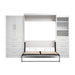 Modubox Murphy Wall Bed Pur Queen Murphy Wall Bed and 2 Multifunctional Storage Units with Drawers (126W) - Available in 2 Colours