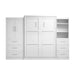 Modubox Murphy Wall Bed Pur Queen Murphy Wall Bed and 2 Multifunctional Storage Units with Drawers (126W) - Available in 2 Colours