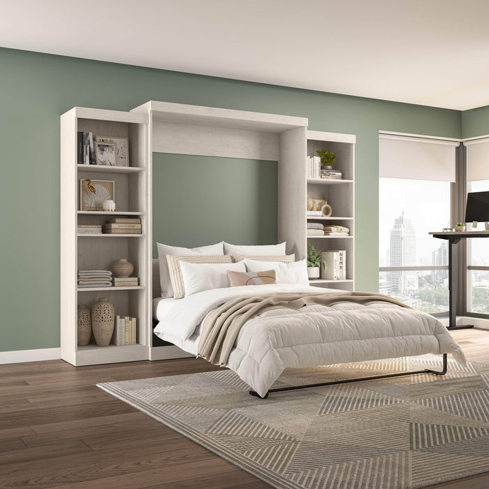 Modubox Murphy Wall Bed Pur Queen Murphy Wall Bed and 2 Storage Units (115W) - Available in 7 Colours