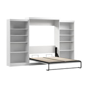 Modubox Murphy Wall Bed Pur Queen Murphy Wall Bed and 2 Storage Units (136”) - Available in 2 Colours