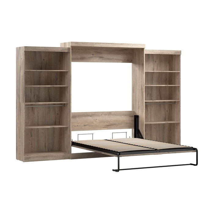 Modubox Murphy Wall Bed Pur Queen Murphy Wall Bed and 2 Storage Units (136”) - Available in 6 Colours