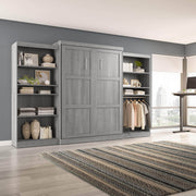 Modubox Murphy Wall Bed Pur Queen Murphy Wall Bed and 2 Storage Units (136”) - Available in 6 Colours